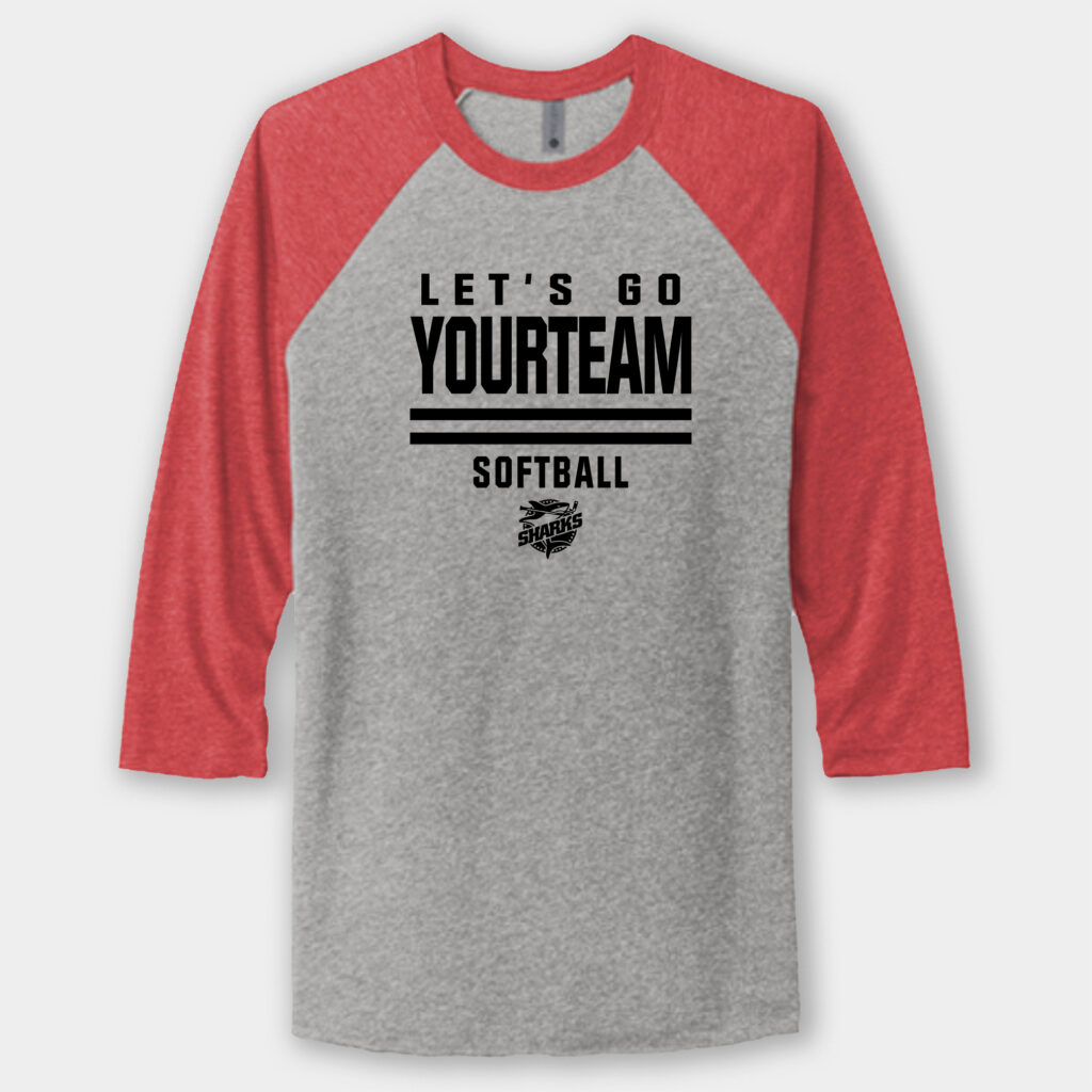 Custom Three Quarter Sleeve Baseball T-Shirts