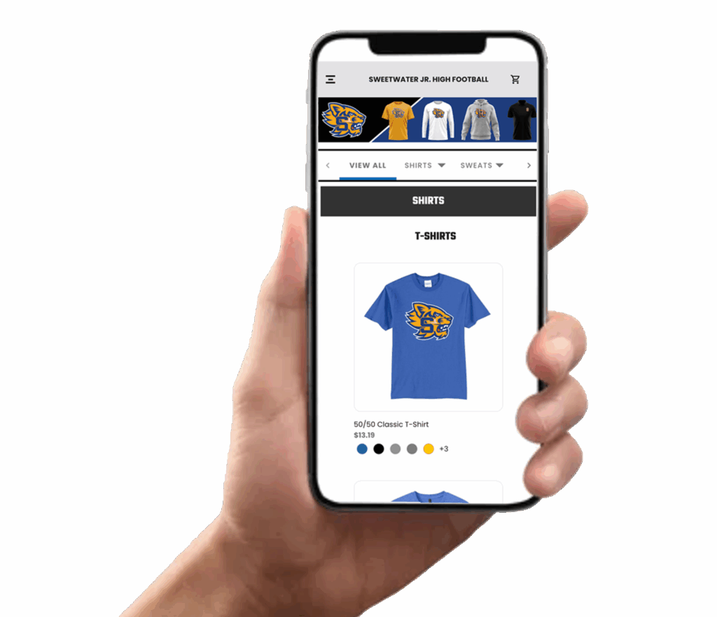 Custom online stores on mobile devices